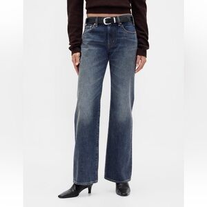 NWT GAP Midrise Rigid Relaxed Flare Jeans - Medium Indigo